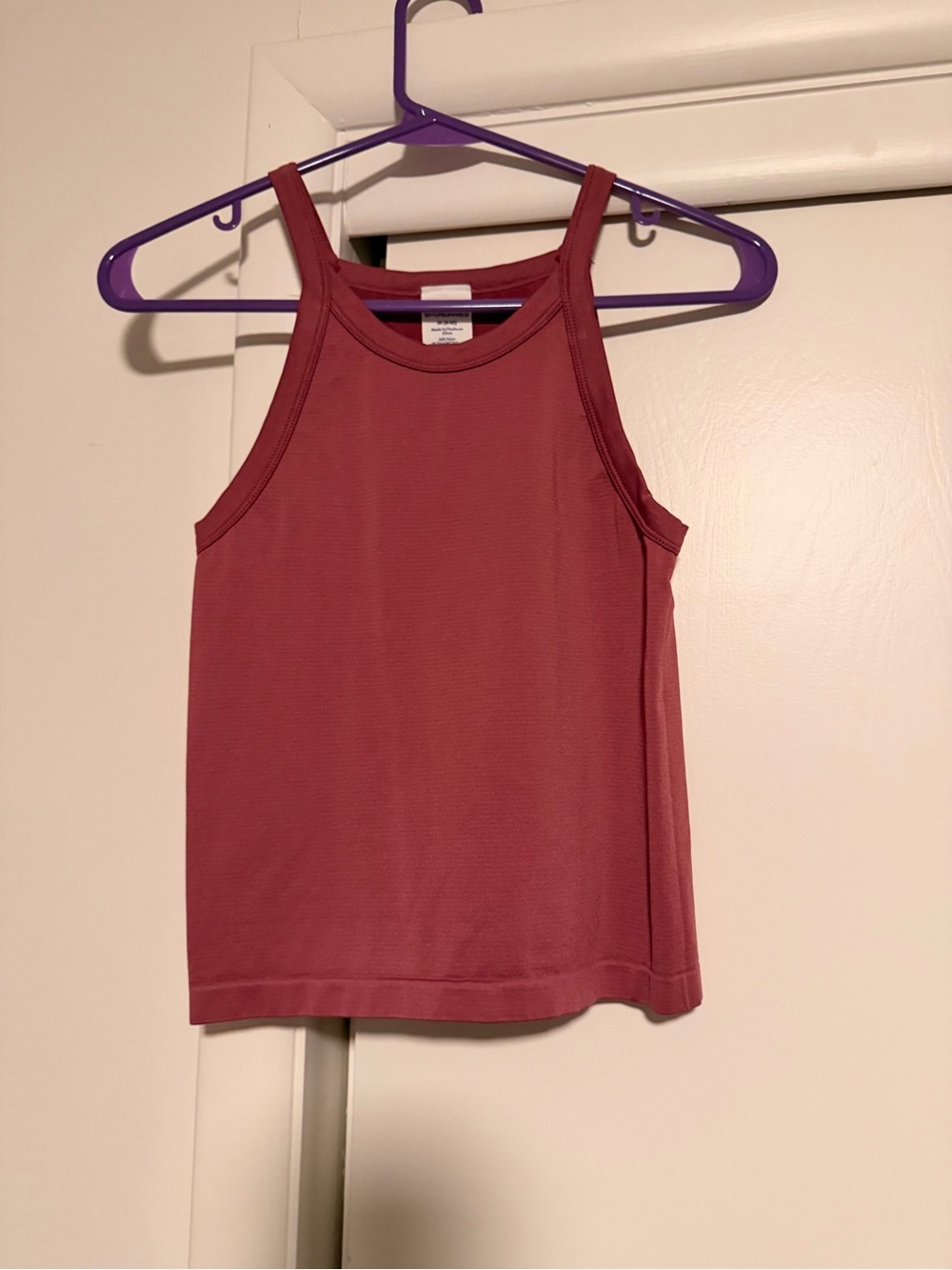 Women's Sleeveless Ribbed Tank Top - Dusty Rose